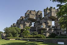 Habitat 67 (1967) in Montreal, Quebec, Canada, is a Brutalist building. Habitat 67, southwest view.jpg