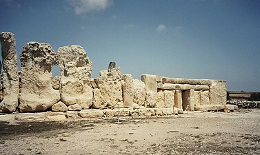 Façade van Ħaġar Qim