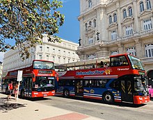 Sight-seeing busses at the Parque Central Havana sightseeing bus.jpg