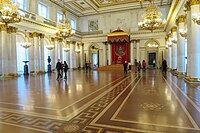 St George's Hall And Apollo Room Of The Winter Palace