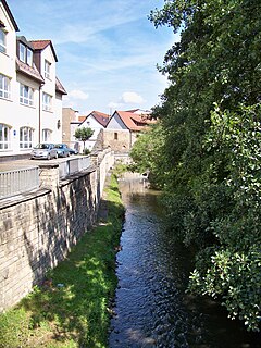 Wipper (Saale) River in Germany