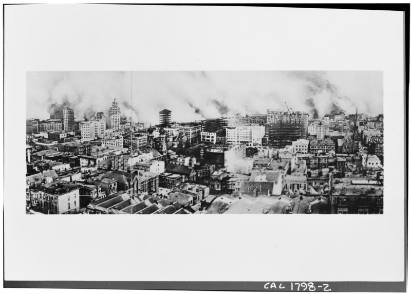 File:Historic American Buildings Survey 1906 LOOKING SOUTHEAST FROM CUSTOMS HOUSE - San Francisco, Historic View, 1906 Fire, San Francisco, San Francisco County, CA HABS CAL,38-SANFRA,105-1.tif