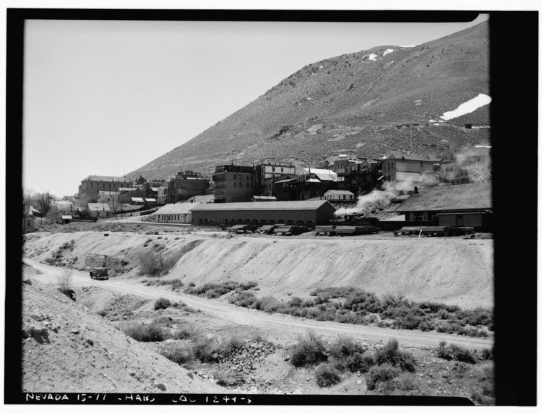 File:Historic American Buildings Survey Wm. H. Knowles, Photographer April 1937 VIEW FROM NORTHEAST - Virginia City, General View Area Survey, Virginia City, Storey County, NV HABS NEV,15-VIRG,1-3.tif