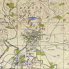 Historical map series for the area of Simsim, Gaza (1940s with modern overlay).jpg