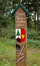 Schild auf dem „Gipfel“