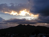 Гора Уитепек на закате