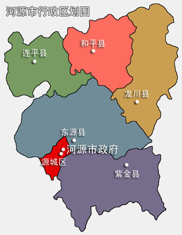 Kaart van Heyuan
