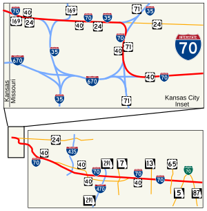 map of i 70 Interstate 70 In Missouri Wikipedia map of i 70