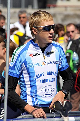 Igor Poljanski beim Triathlon in Dünkirchen, 2010