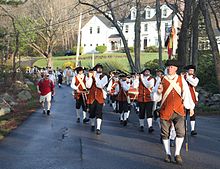 Acton Minutemen and citizens marching from Acton to Concord on Patriots' Day 2012 Isaac Davis Trail March 2012.jpg