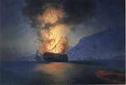 Ivan Constantinovich Aivazovsky - Räjähtävä laiva.JPG