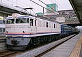 EF60 19 in Yasuragi Joyful Train livery in September 2005