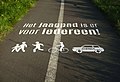 Slogan van de jaagpaden in Vlaanderen