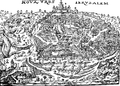 Signovaný Jeruzalém, cca 1606 je pro knihu Putování