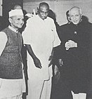 Jawaharlal Nehru with Lal Bahadur Shastri and K. Kamaraj.jpg