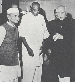 Lal Bahadur Shastri, K. Kamaraj, and Nehru, ca. 1963