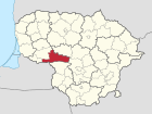 Location map of Jurbarko rajono savivaldybė