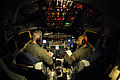 Soldiers in a KC-135 Stratotanker Cockpit.