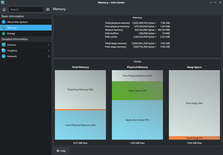 KInfoCenter System information program for KDE desktop environment