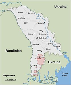 Geografisk plassering av Gagauzia