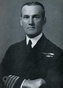 Kenneth Dewar reconciled with Admiral Collard at the Bristol after "The Royal Oak Mutiny". Kenneth Dewar.jpg