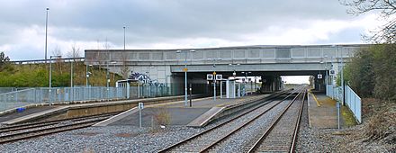 Quadrupled section of the Dublin Suburban Rail system