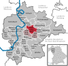 Lage der Gemeinde Kleinlangheim im Landkreis Kitzingen