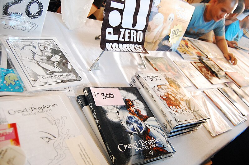 File:Komikon 2009 May - local comics on display.JPG