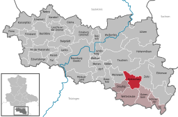 Läget för kommunen Kretzschau i Burgenlandkreis