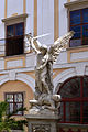Statue of Archangel Michael subduing Satan