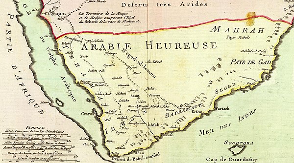Map of South Arabia