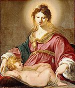A Virgem cuidando da criança adormecida, por volta de 1625, Paris, Musée du Louvre.jpg