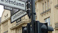 Leibnizstrasse street sign Berlin Leibnizstrasse street sign Berlin.jpg
