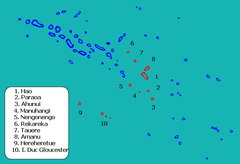 Localização da comuna de Hao (a vermelho) em Tuamotu-Gambier.