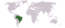 Brazil is located in South America. LocationBrazil.png