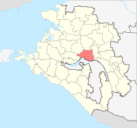 Розташування Усть-Лабінського району на мапі Краснодарського краю