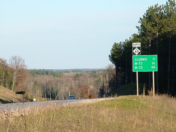 M-65 just north of the Au Sable River