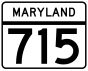 Maryland Route 715 marker