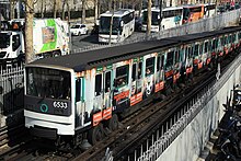 Werbung auf einer Pariser U-Bahn