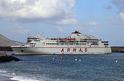 Ferry Volcán de Taburiente in the port of Santa Cruz de La Palma