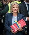 Andersson fora del Parlament el 20 de setembre de 2017 amb les propostes de pressupostos pel 2018.