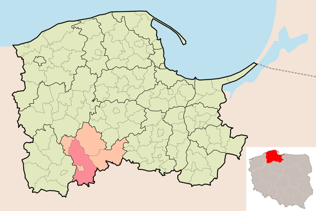 Poziția localității Comuna Chojnice
