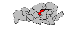 Kanton na mapě arrondissementu Lens