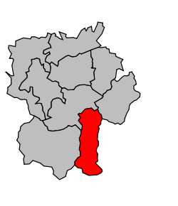 Кантон на карте департамента Верхние Пиренеи