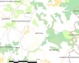 Mapa obce Montchal