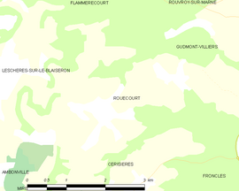 Mapa obce Rouécourt