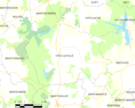 Mapa obce Crux-la-Ville
