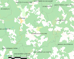 Poziția localității Chambon-sur-Dolore