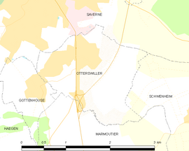 Mapa obce Otterswiller