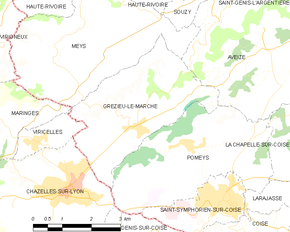 Poziția localității Grézieu-le-Marché